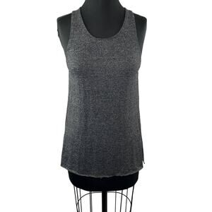 ARITZIA Wilfred Dark Gray Heather Scoop Neck Sleeveless Racerback Tank Top XS